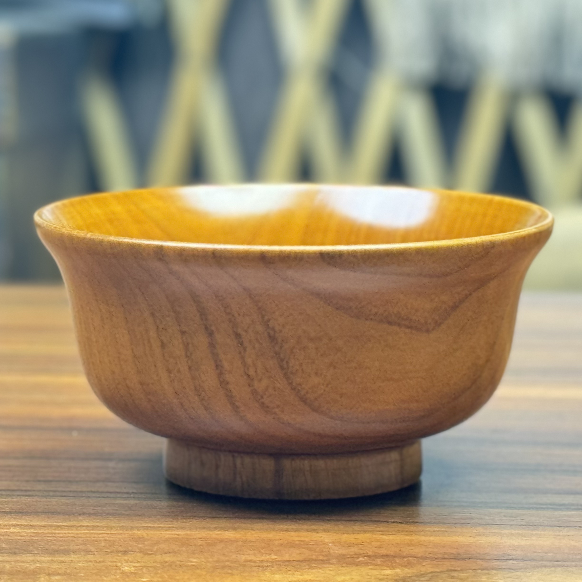 酸枣木蒙古奶茶碗 复古实木蒙古族酸枣木整木奶茶碗15公分家用