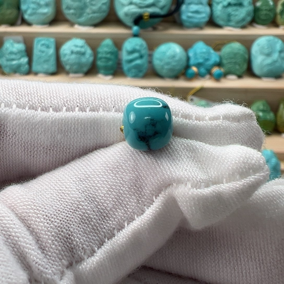 未镶嵌绿松石老型珠8x7.2mm