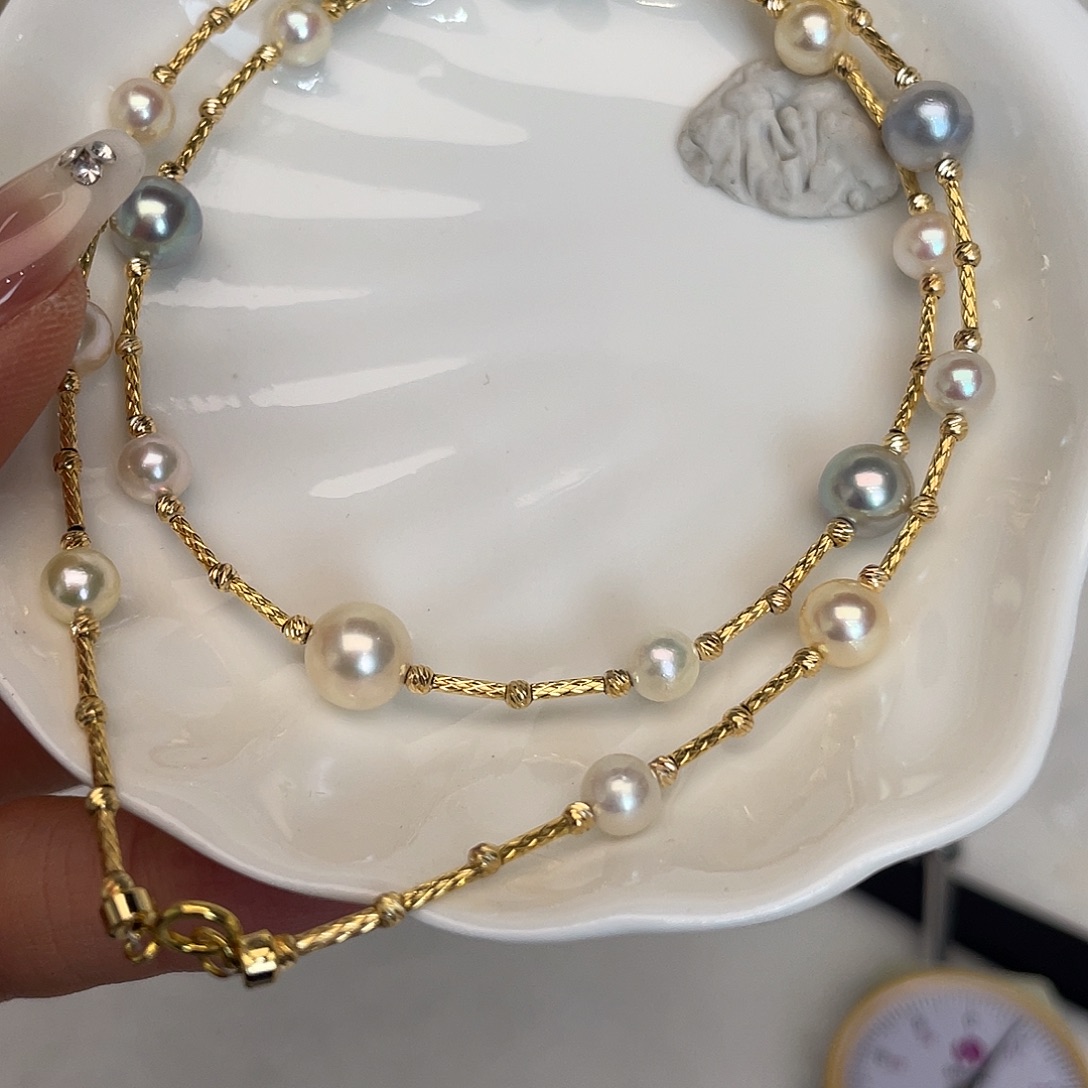 银S925镶嵌海水珍珠颈饰