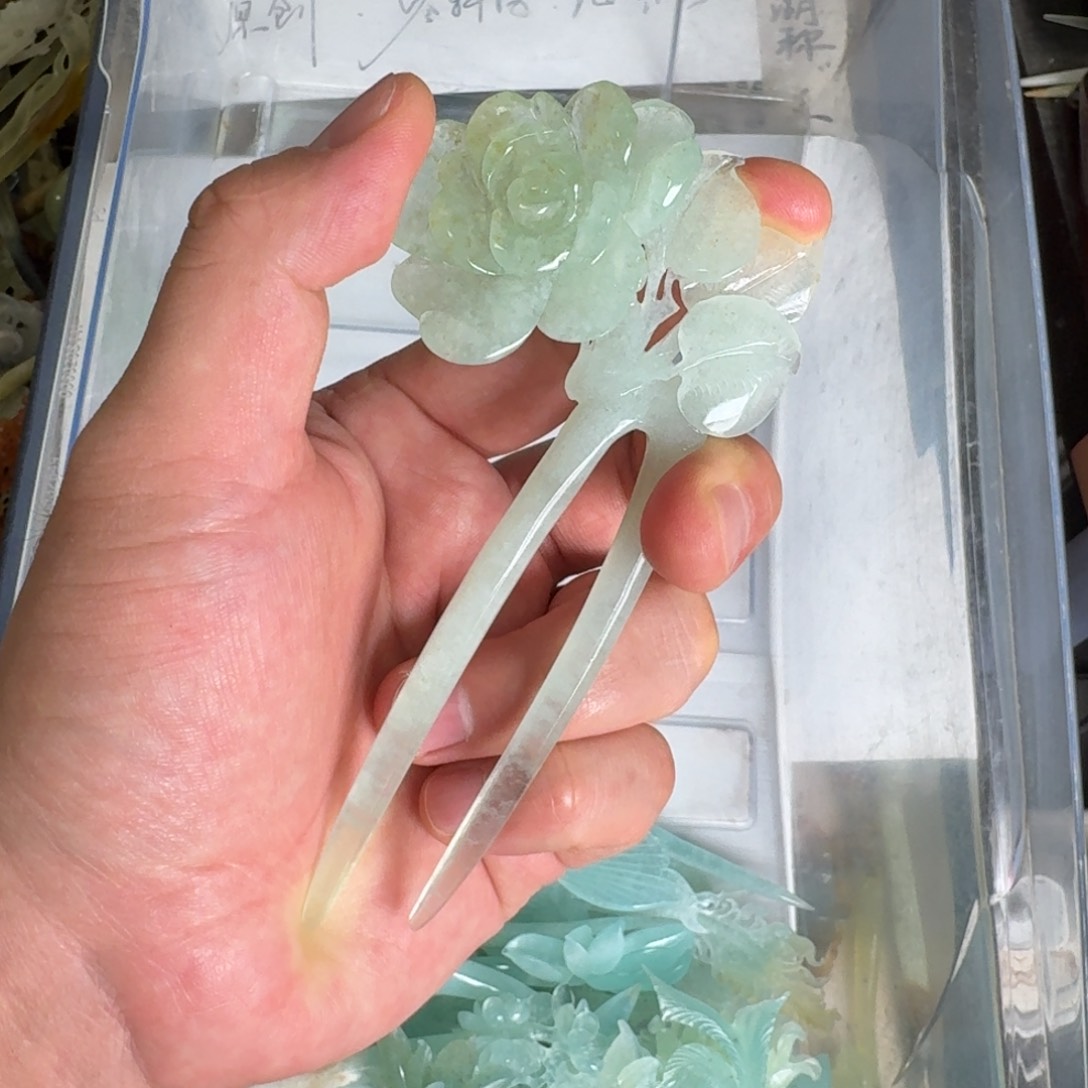 岫玉发饰未镶嵌明君玉簪贼拉好看