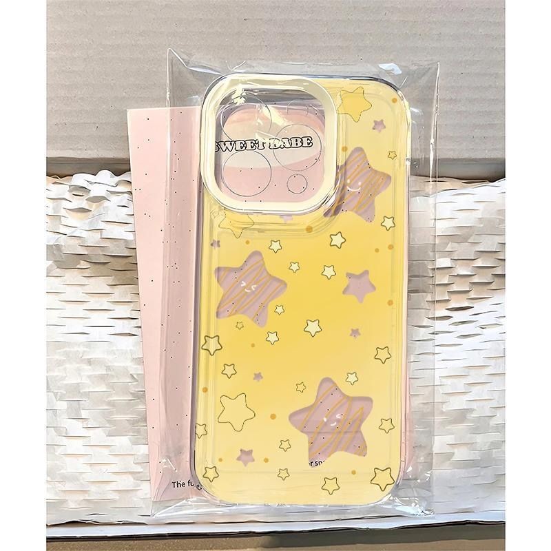 黄色星星适用iPhone15/14/13手机壳12promax软16xs苹果11xr
