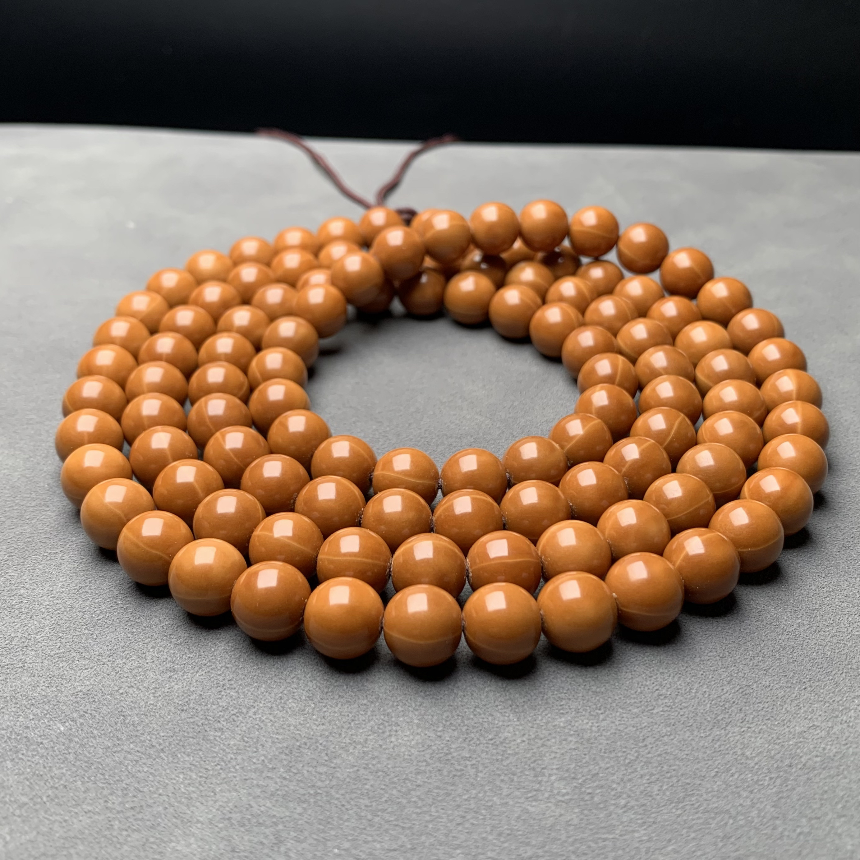 《丹姐甄选》猴头正圆脖挂尺寸1.0mm左右精穿108颗原色无瑕