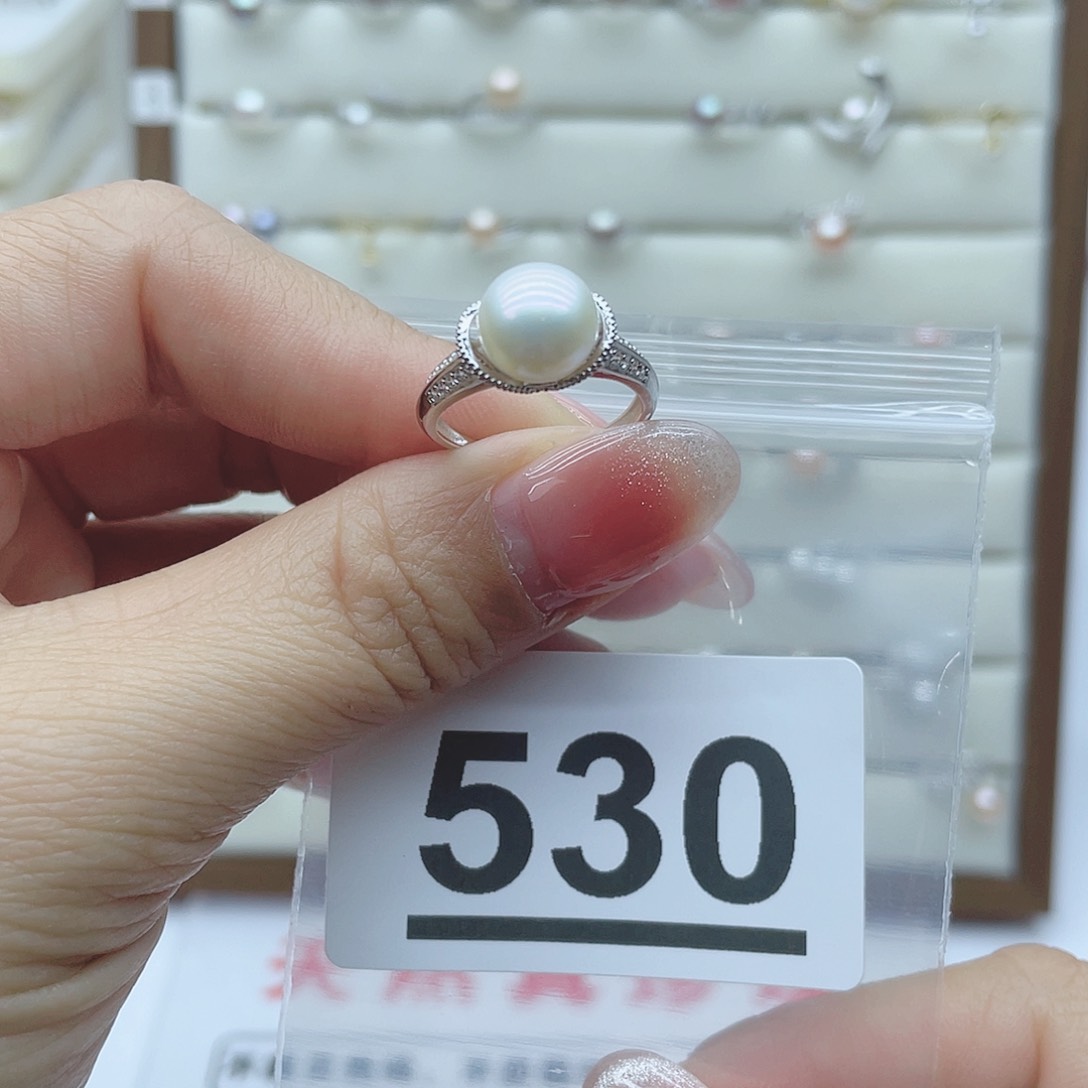 淡水珍珠珠宝奇石银S925镶嵌530