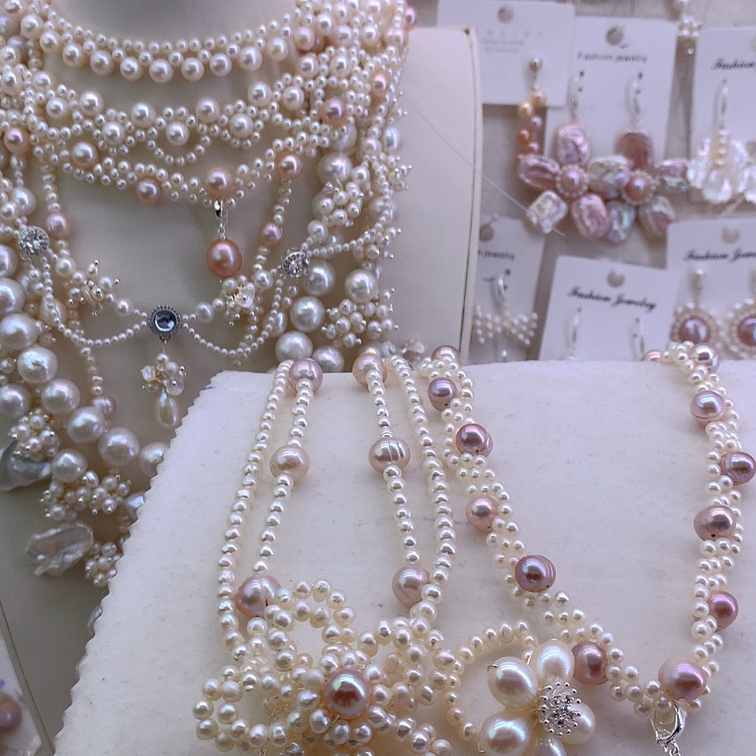 给***子耳环淡水珍珠未镶嵌