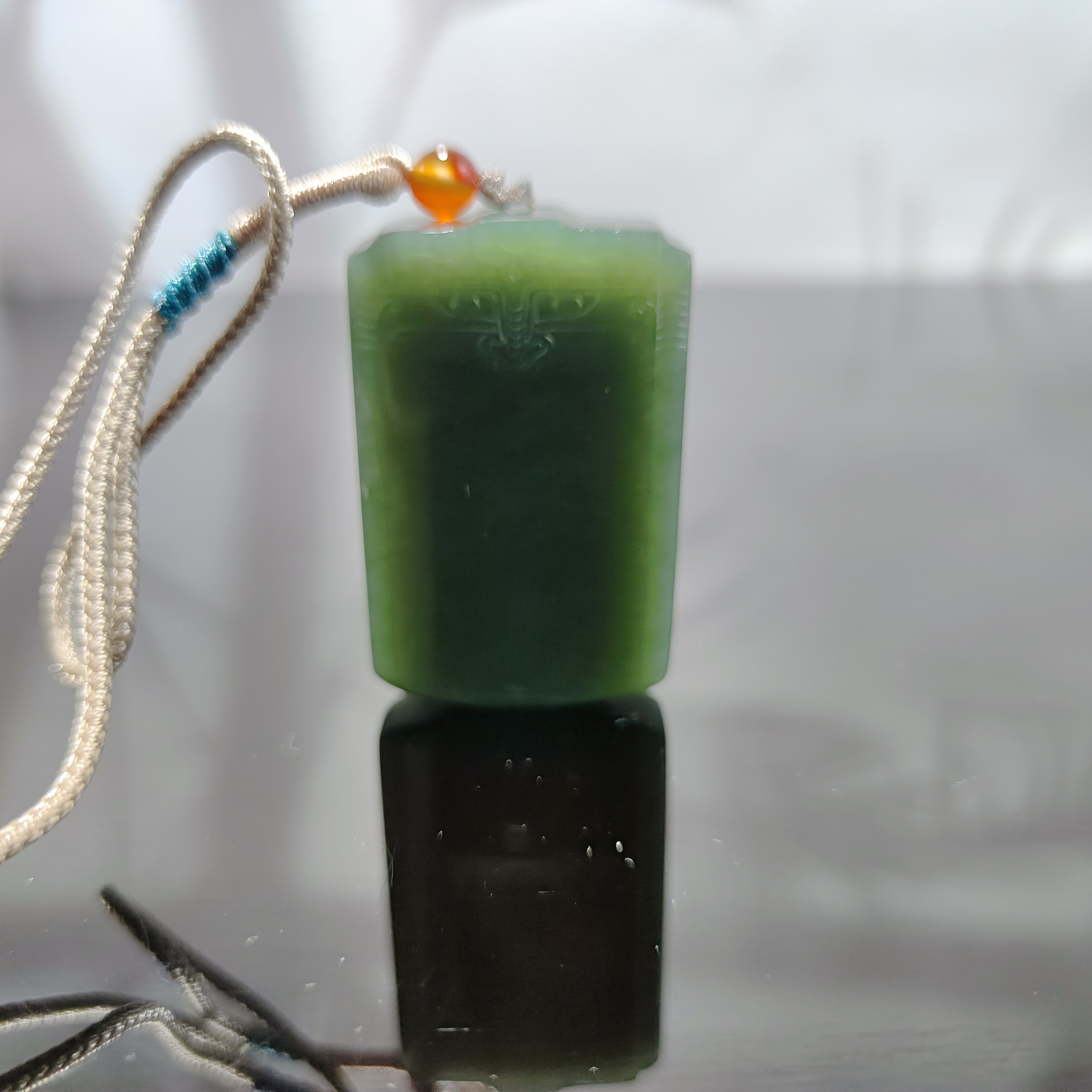 R和田玉无事牌吊坠0062