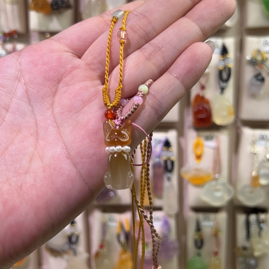 小***苗玛瑙/玉髓未镶嵌吊坠(赠链)