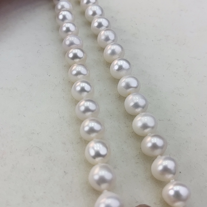淡水珍珠颈饰未镶嵌卡8.9极光白