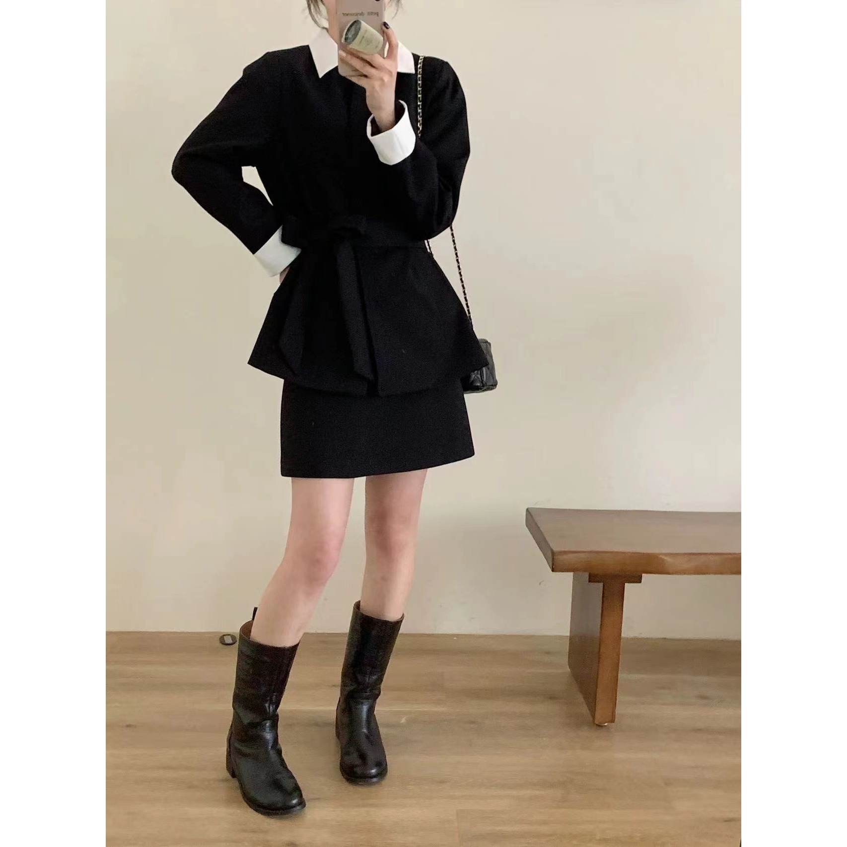 809四色翻领腰带套装
