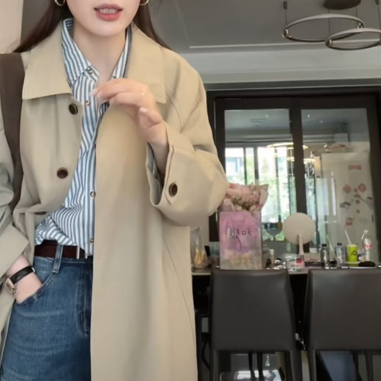 P&C STUDIO 早秋的腔调 两色天丝棉长款风衣