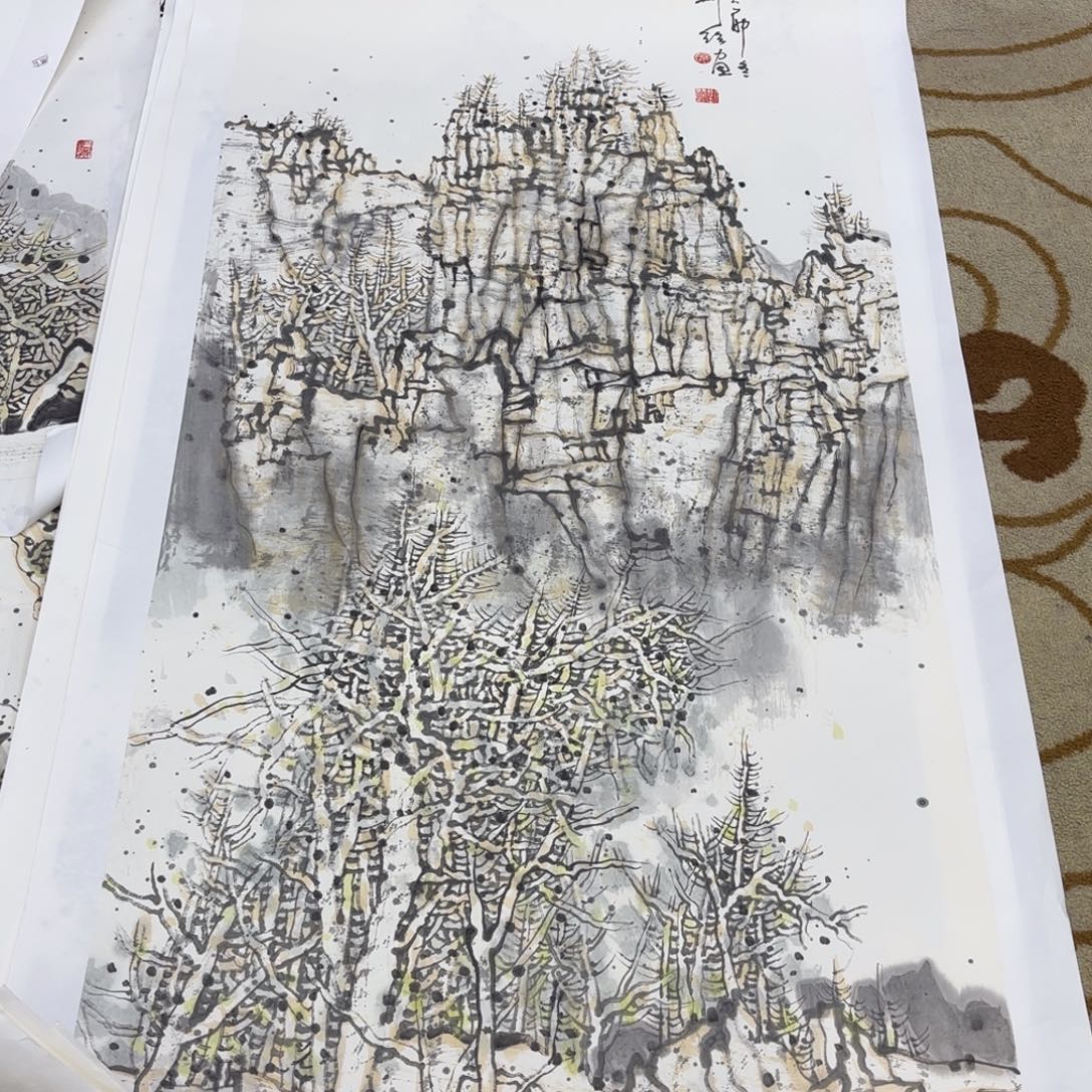 寂***桐国画刘璐四尺5张艺