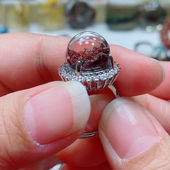 水晶戒指未镶嵌水晶