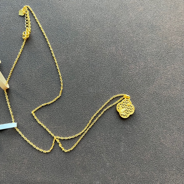 黄金古法四叶草竹叶套链7.08g