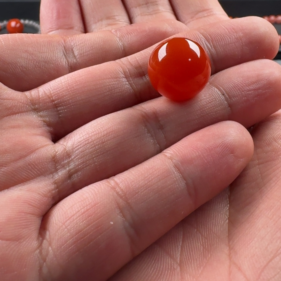 南红玛瑙未镶嵌圆珠16.1mm