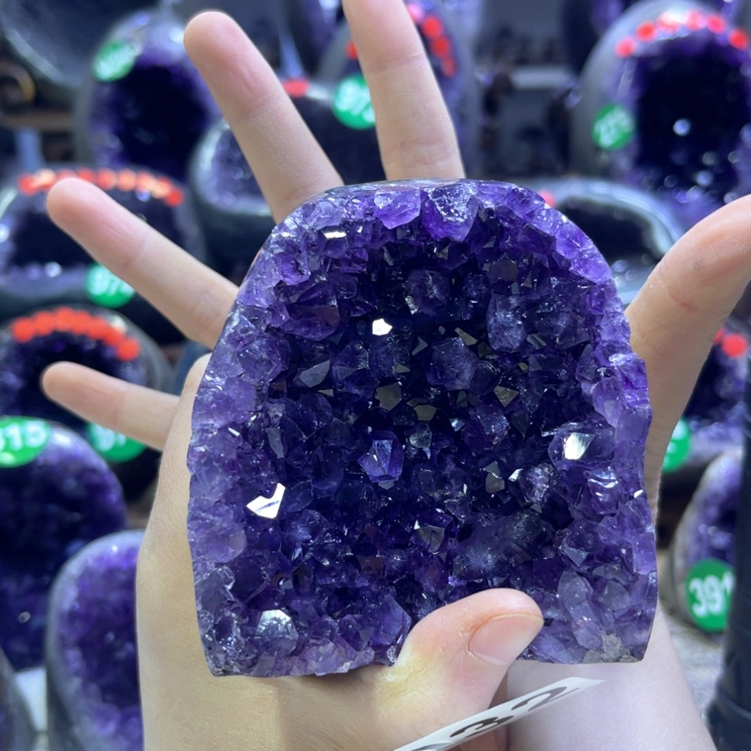 紫晶摆件未镶嵌紫水晶