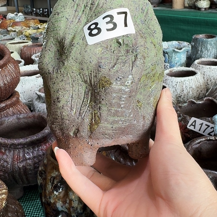 内口6高14粗陶手工制作