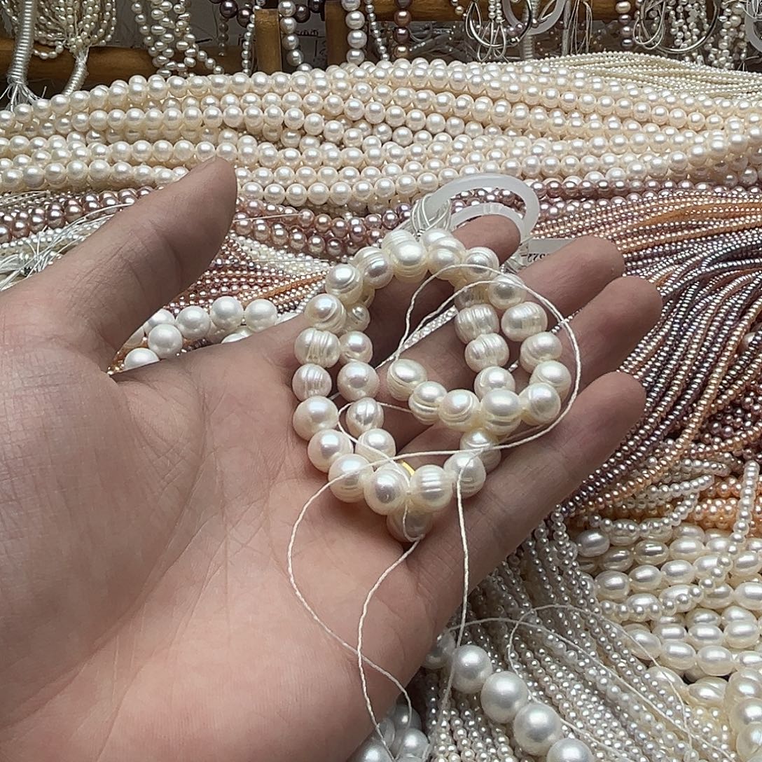 双****半成品未镶嵌淡水珍珠大螺纹