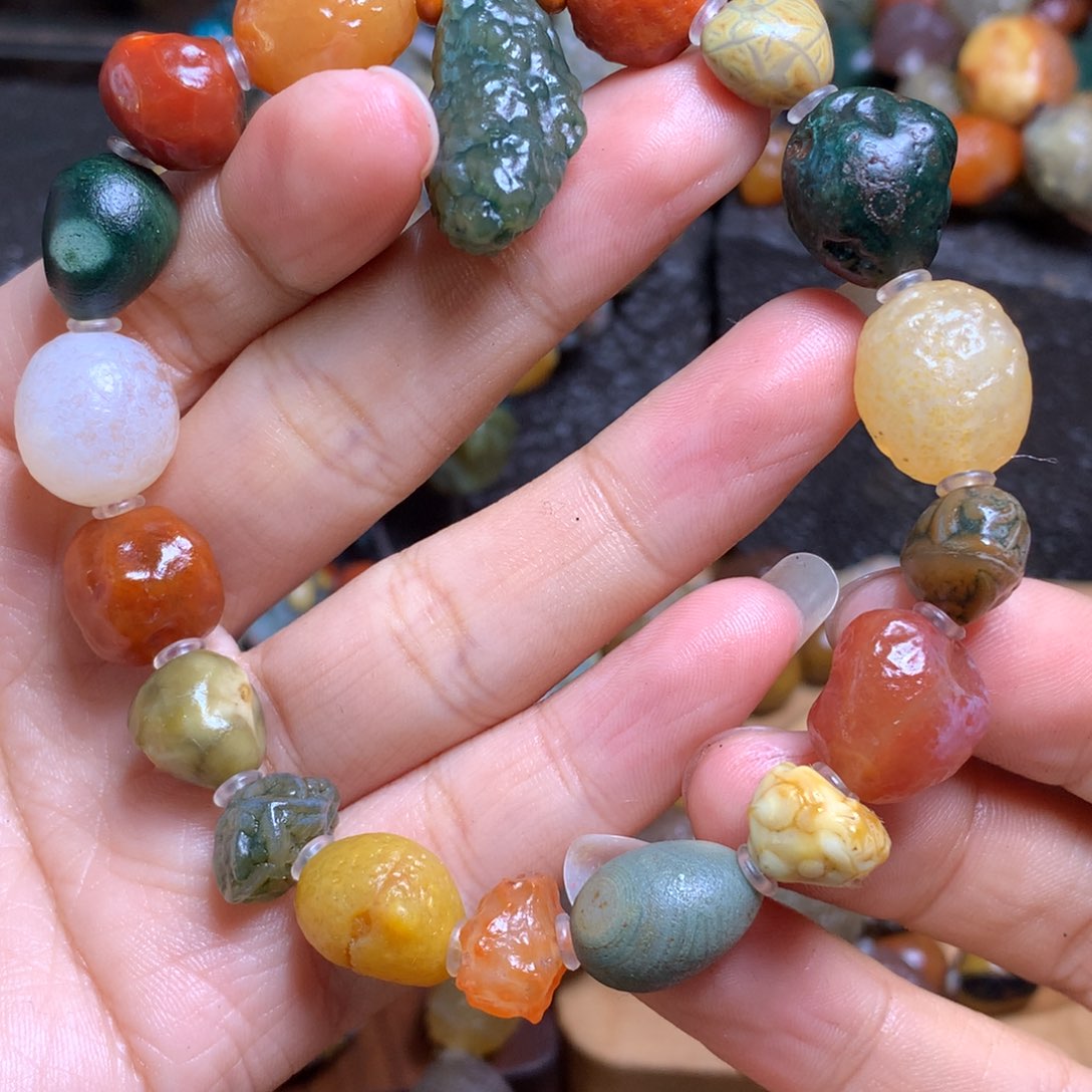 未镶嵌玛瑙/玉髓珠宝半成品