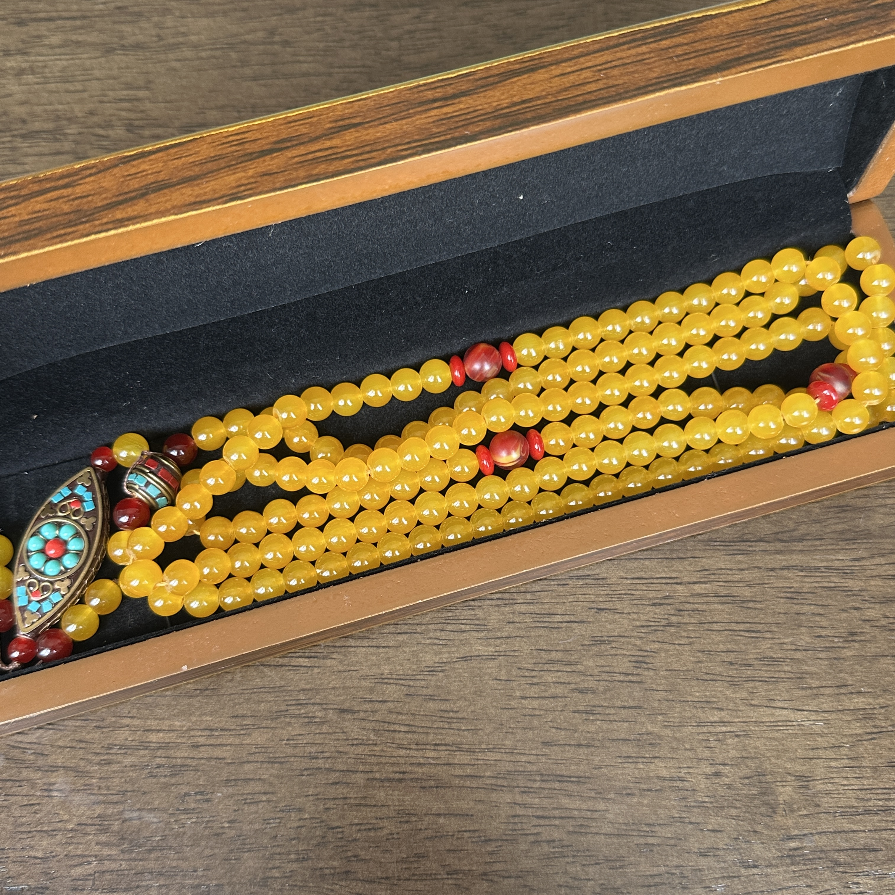 YS0045黄高冰108玉珠（无礼盒）