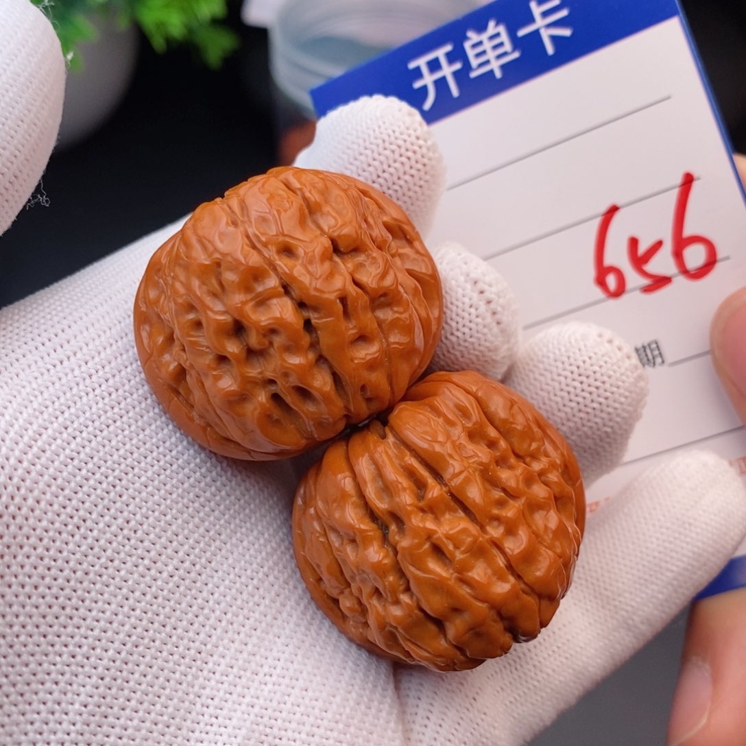 文玩核桃把件36甲骨文656