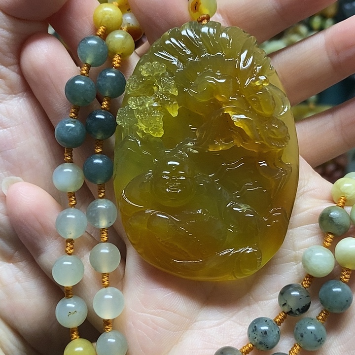 岫玉未镶嵌吊坠(赠链)