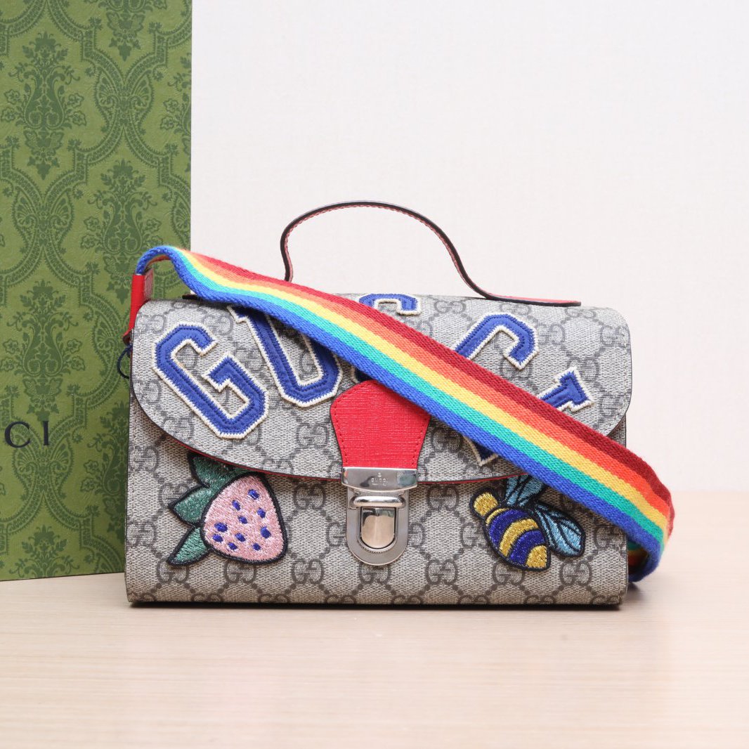 95新 GUCCI/古驰 手提包 斜挎 邮差包P254007716