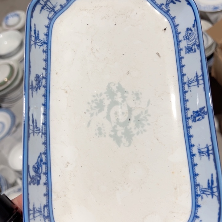 盘十寸竹林七贤鱼盘