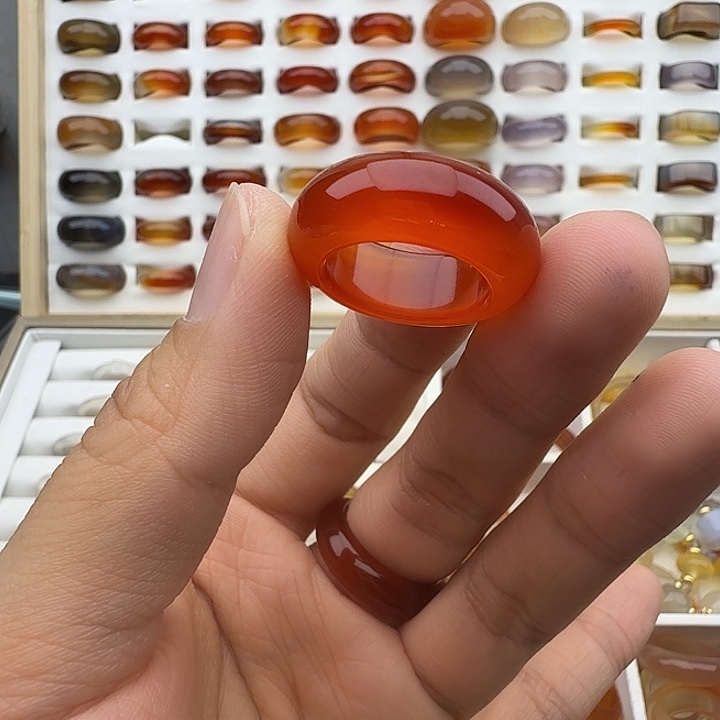 P***瘾玛瑙/玉髓未镶嵌戒圈