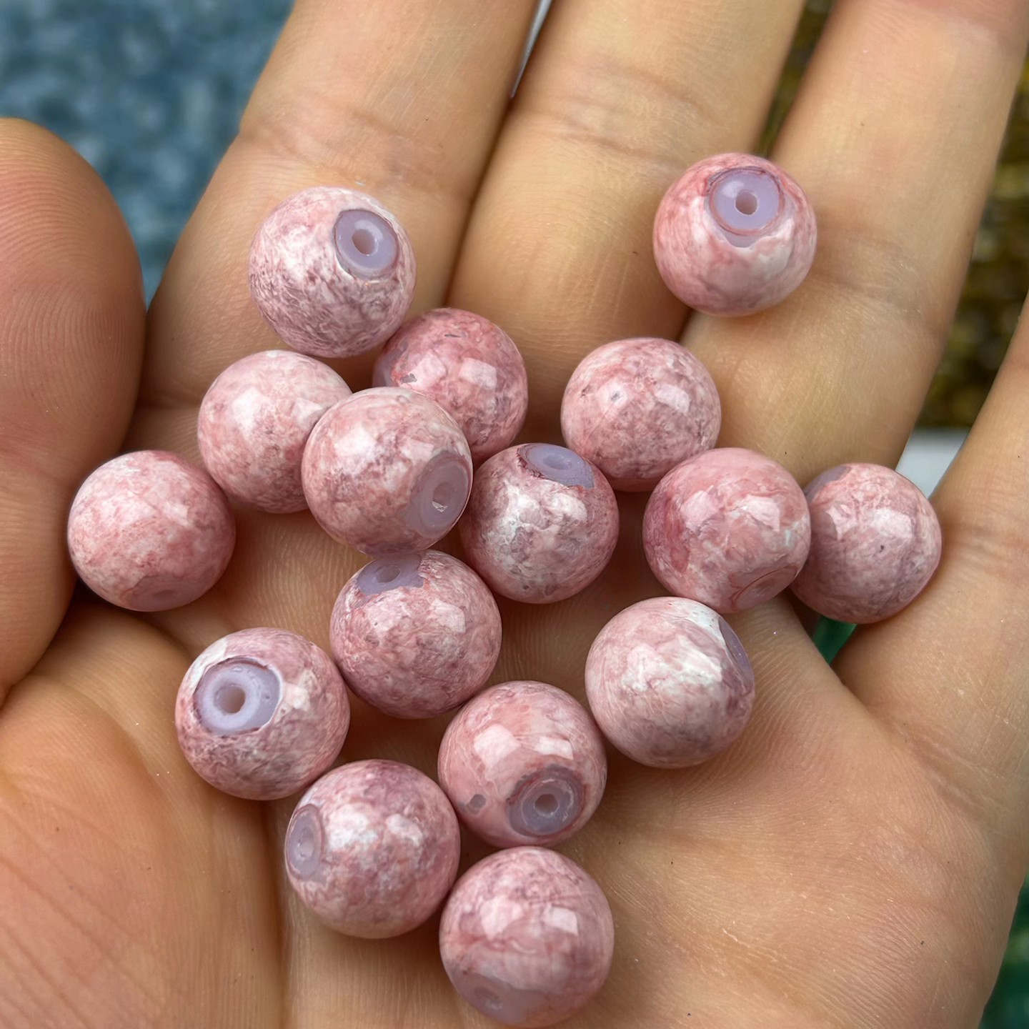 补尾费手工串珠彩色琉璃网红diy发簪耳坠制作配件