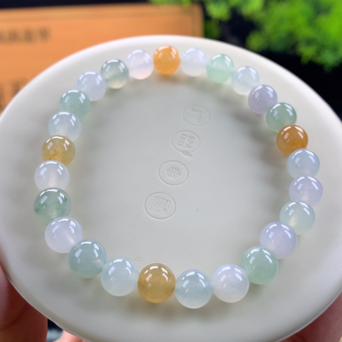 翡翠未镶嵌手链卡7.5
