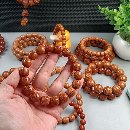 桃核手串铁籽老型红魔13