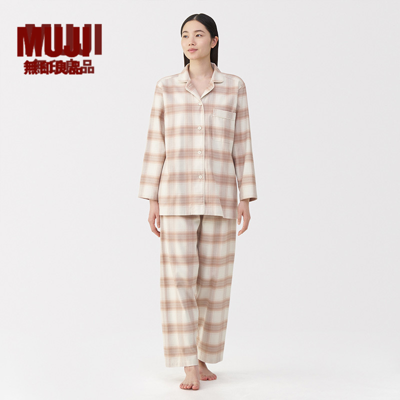 无印良品 MUJI女式无侧缝法兰绒睡衣