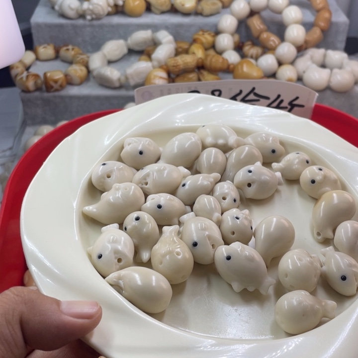 吊坠菩提根/象牙果微瑕象牙果海豹十颗