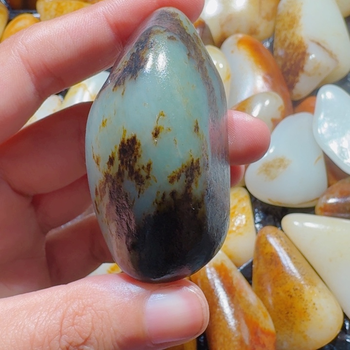 和田玉未镶嵌挂件82克