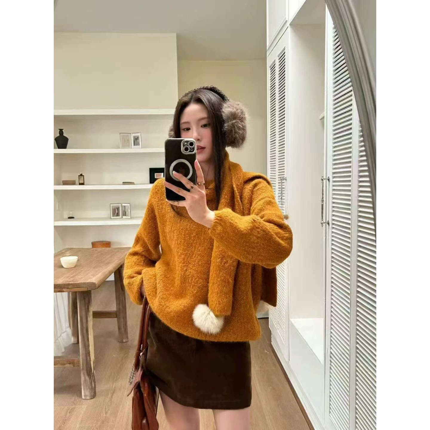 JOY 潮流【毛衣】时尚薄款短外套韩版百搭常规款纯色慵懒风