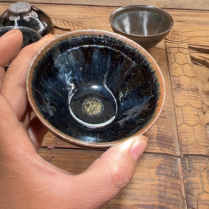 茶盏印山窑柴烧作品