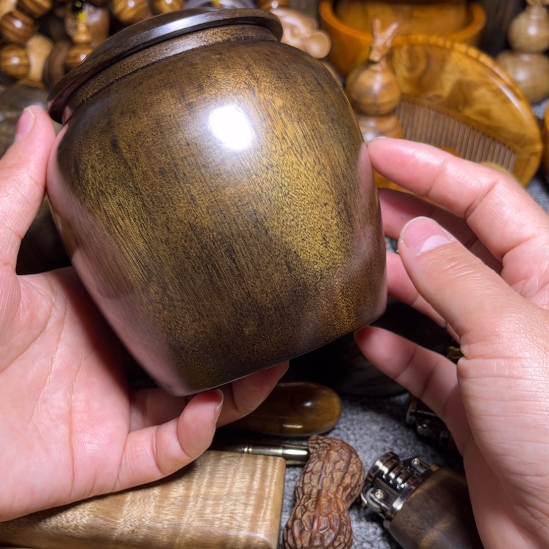 金丝楠阴沉木茶叶罐