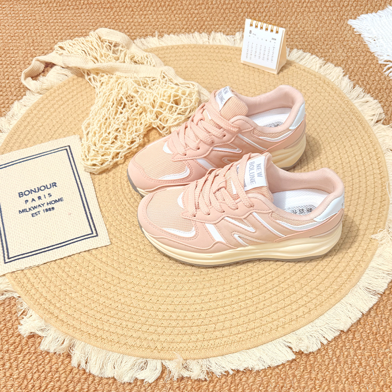 超轻老爹鞋宽头爆款女鞋春秋款小蛮腰女鞋舒适百搭潮流女款鞋百搭