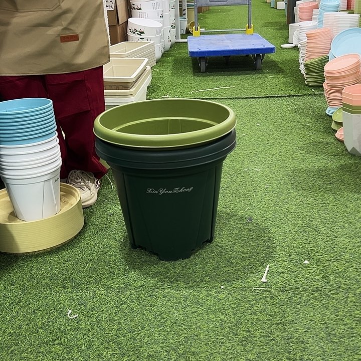 青山盆口40高35混色无托3只