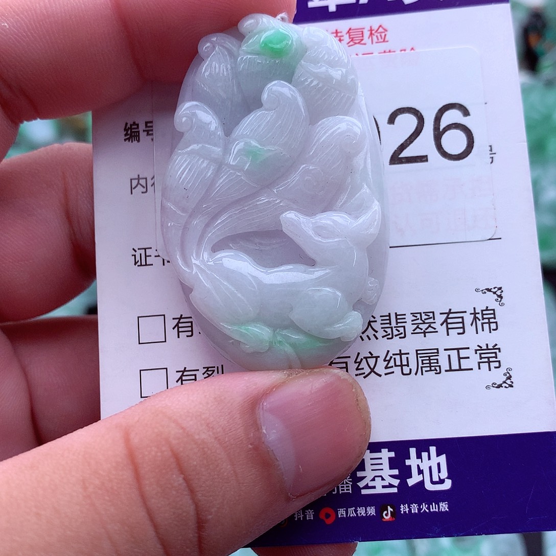 翡翠未镶嵌吊坠(不含链)