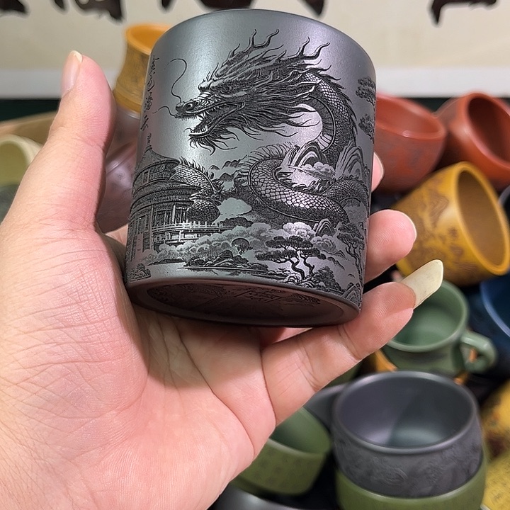 茶杯紫砂全手工紫砂主人杯 