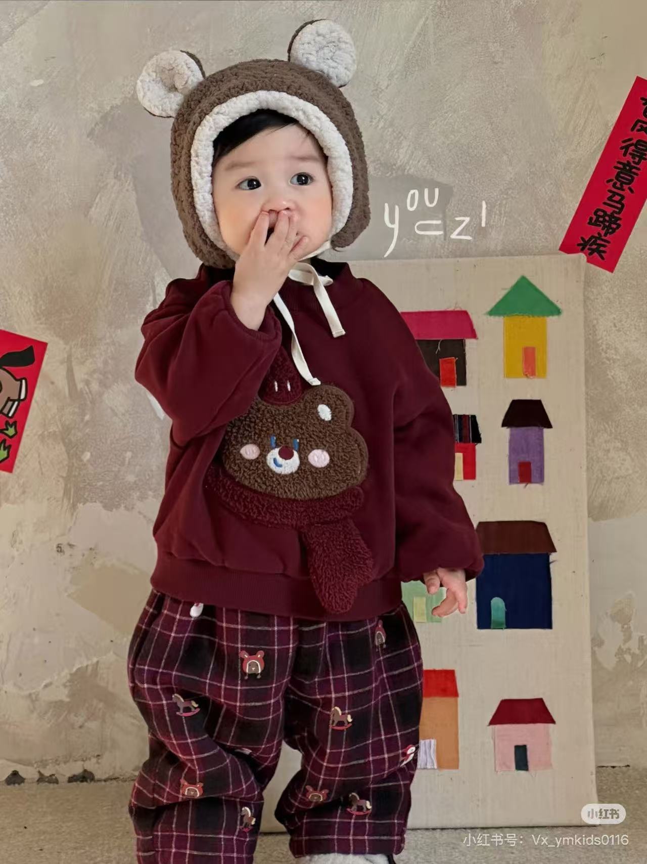 右纸2025年款裤子打底裤集合男童女童加绒加厚