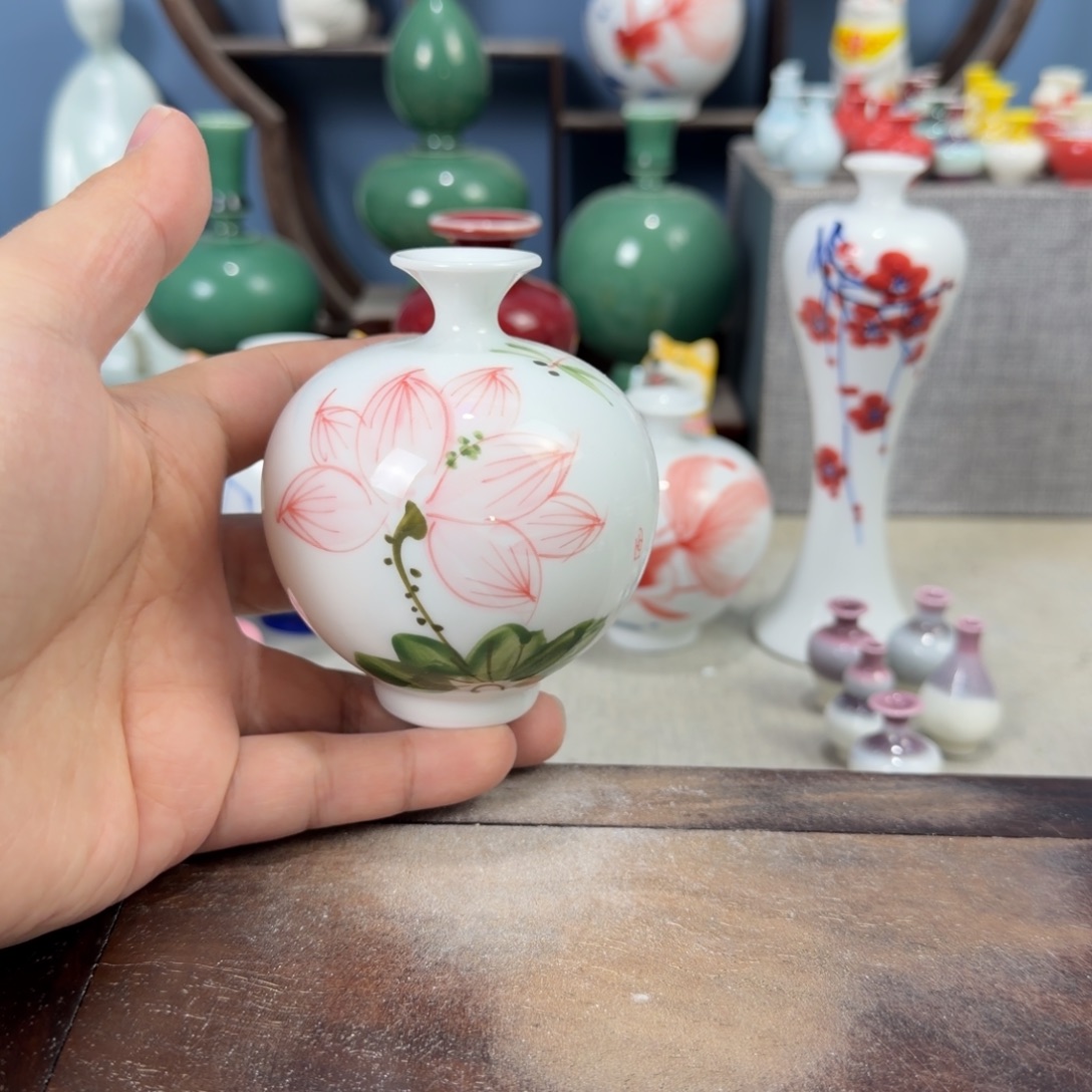 陶瓷手工小花器摆件