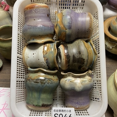 紫砂花盆046微瑕品口径4.5左右