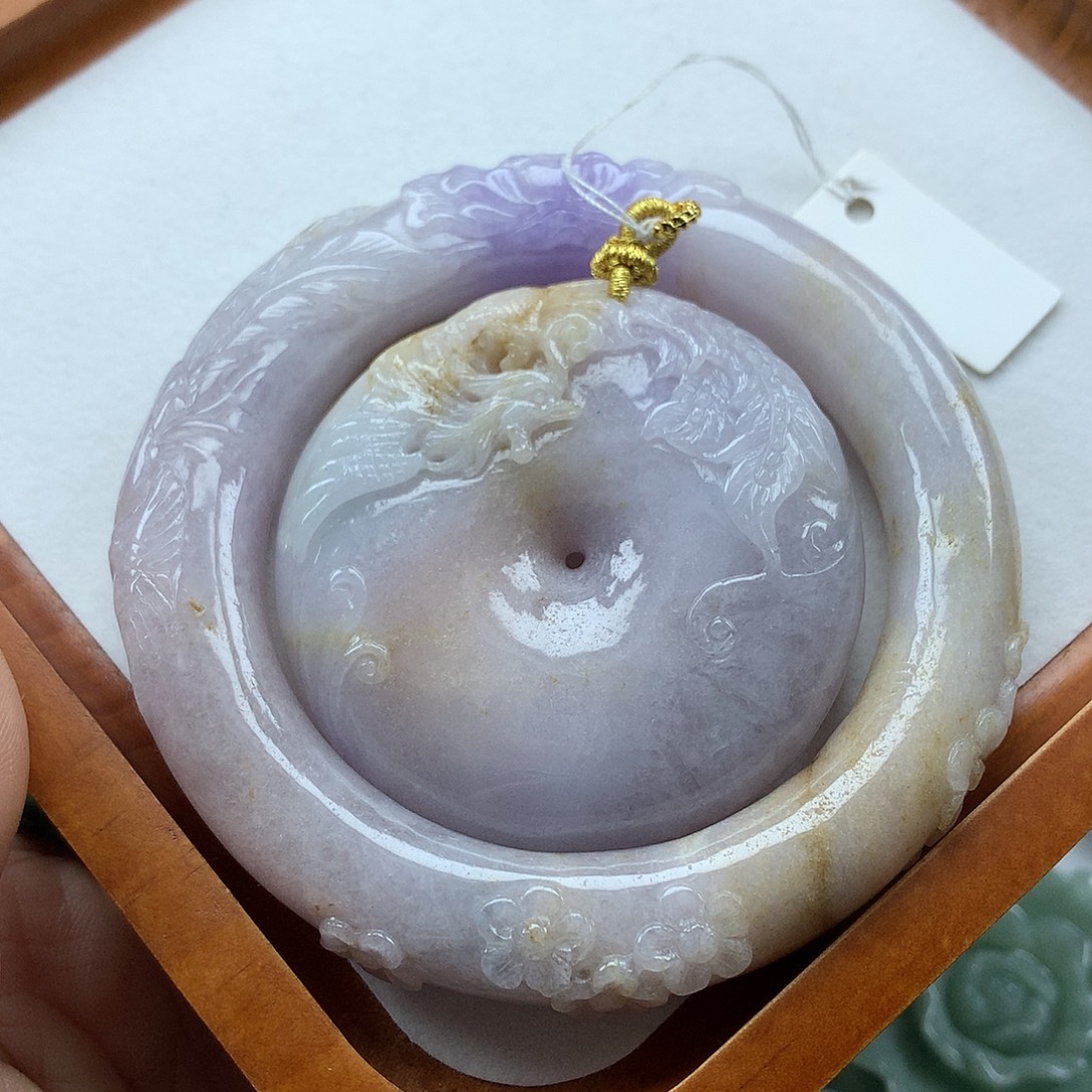 翡翠未镶嵌手镯复古风格56