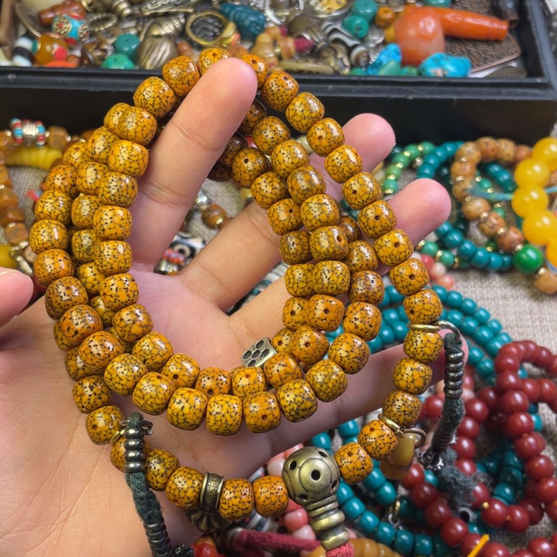 银S925藏传老年份星月