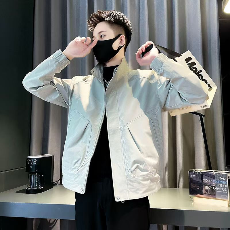 A801~A900春季韩版男夹克春季痞帅春秋季工装上衣外套