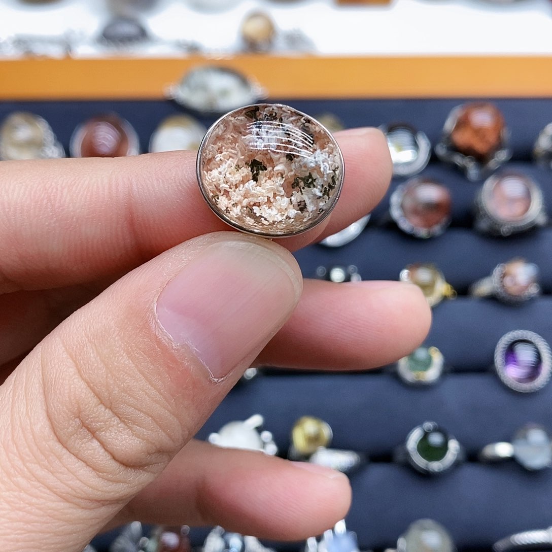 水晶戒指银S925镶嵌柒*天然水晶戒指