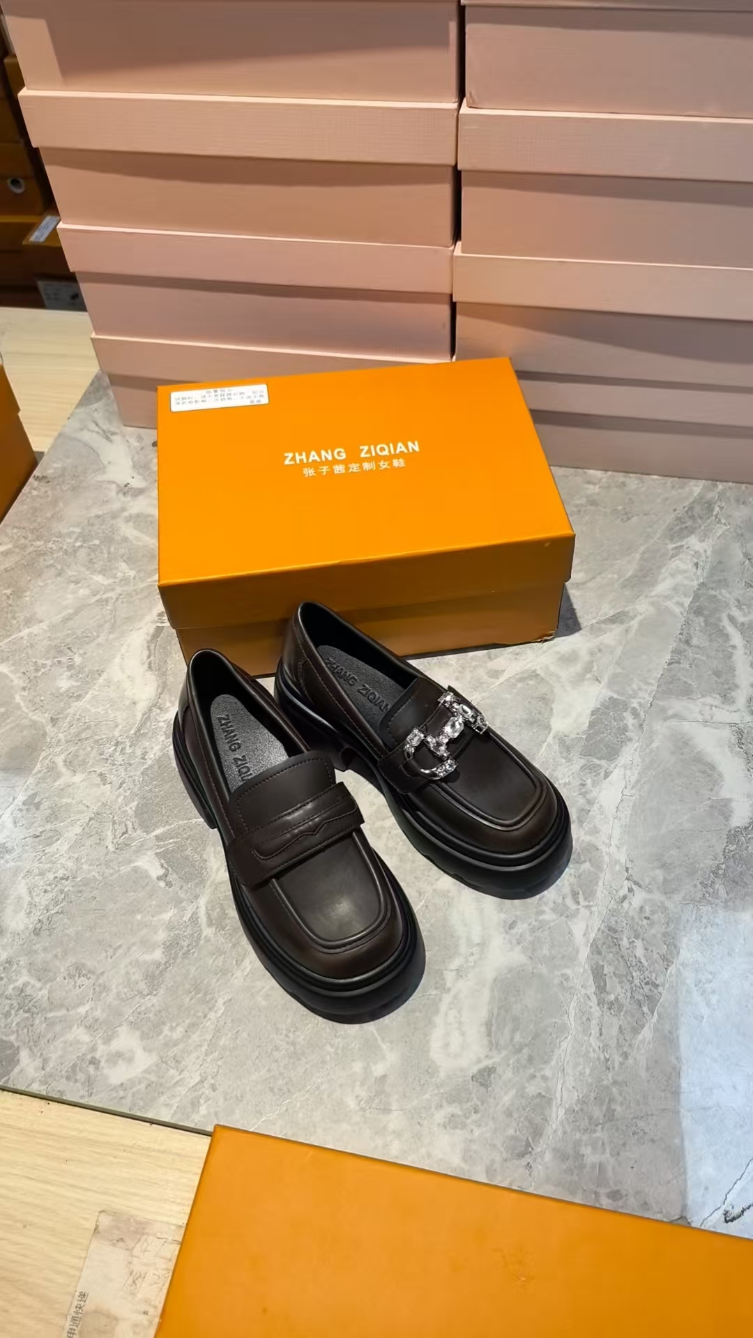 5688厚底乐福鞋春夏季皮鞋新款2025复古棕色单鞋百搭英伦风