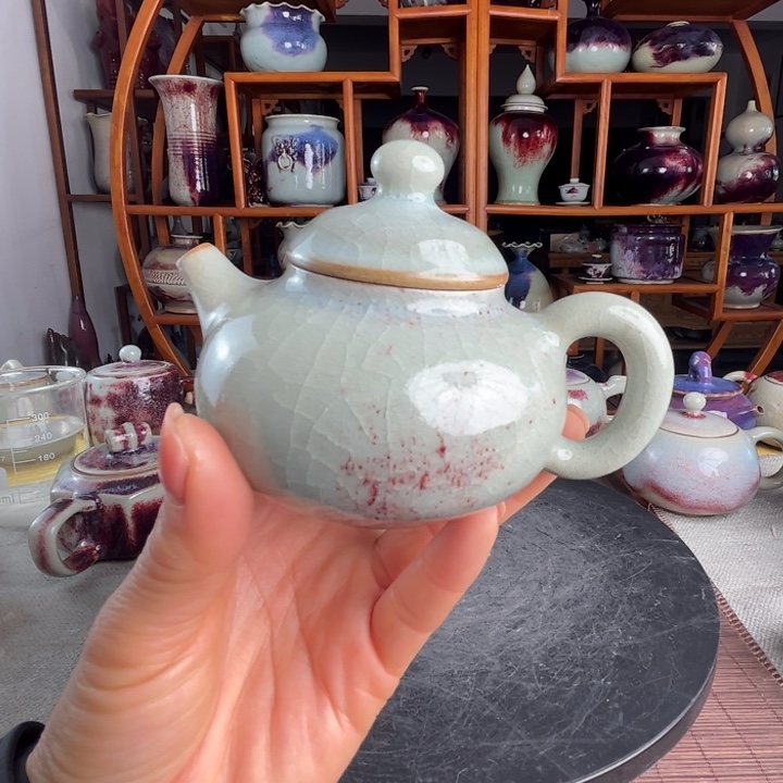 牛家钧窑牛自恒老师钧瓷壶