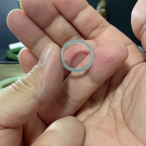 翡翠戒圈未镶嵌圈口17